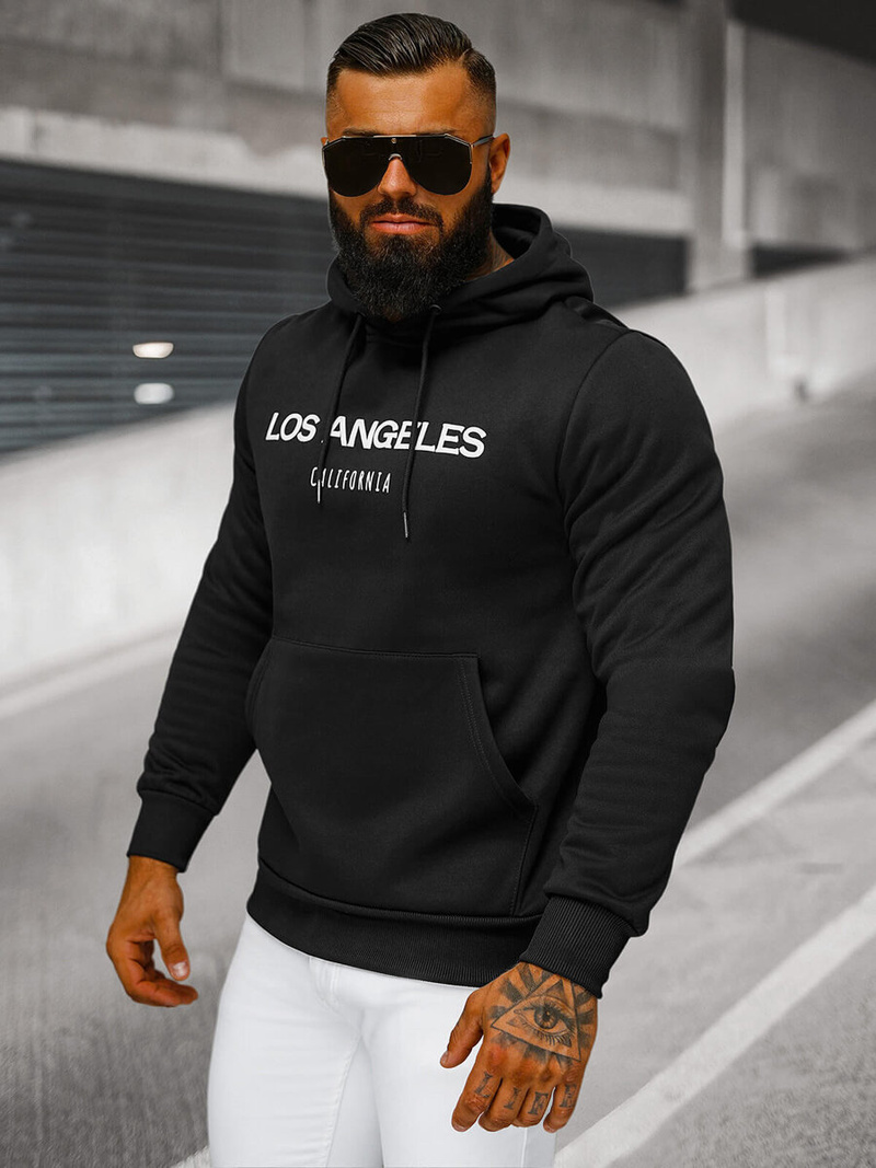 Pánska Mikina Čierna OZONEE JS/27B6507/3