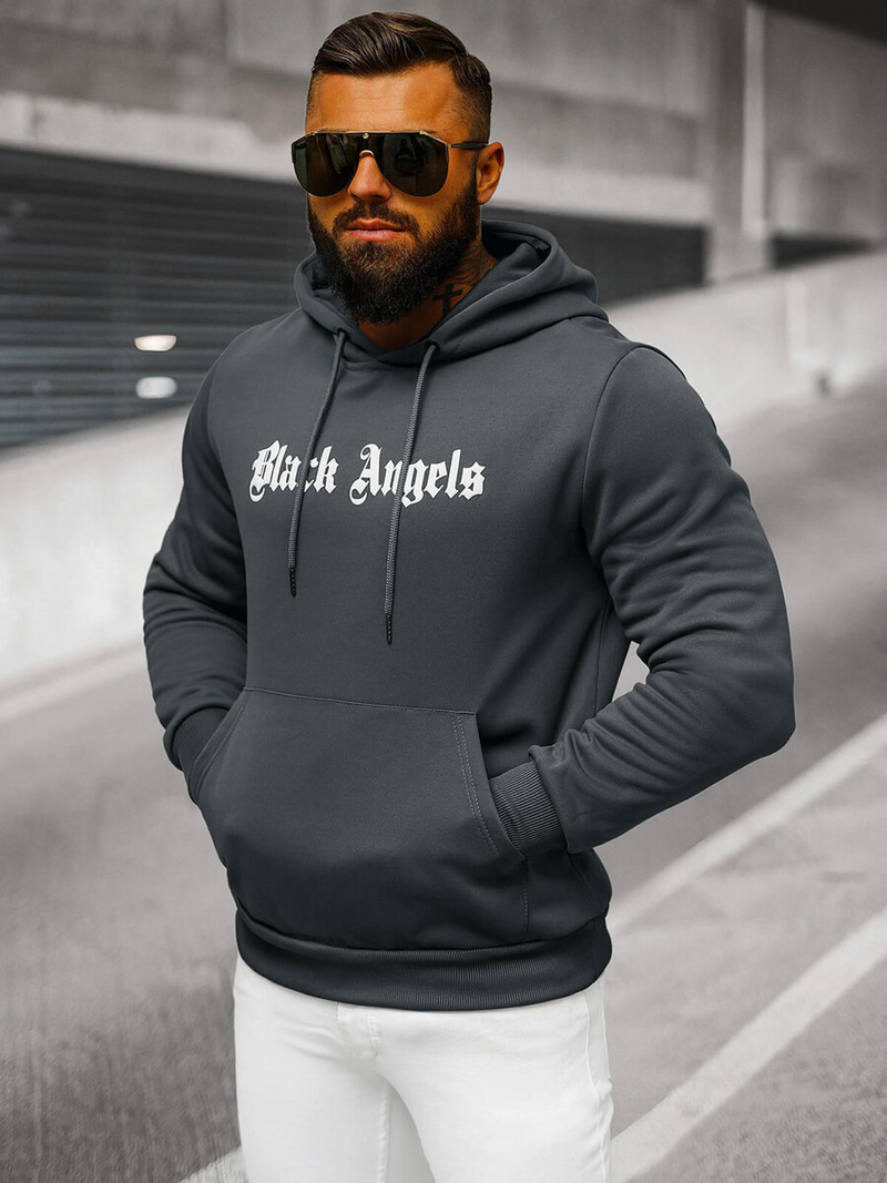 Pánska Mikina Grafitová OZONEE JS/27B6509/5