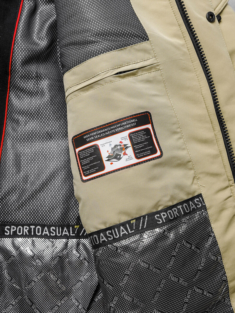 Pánska Bunda Béžová OZONEE JS/22M322/62