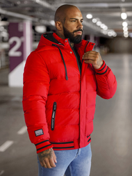 Pánska Bunda Červená OZONEE JS/57M7501/270