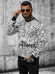 Pánska Mikina Biela OZONEE JS/8B1131/1