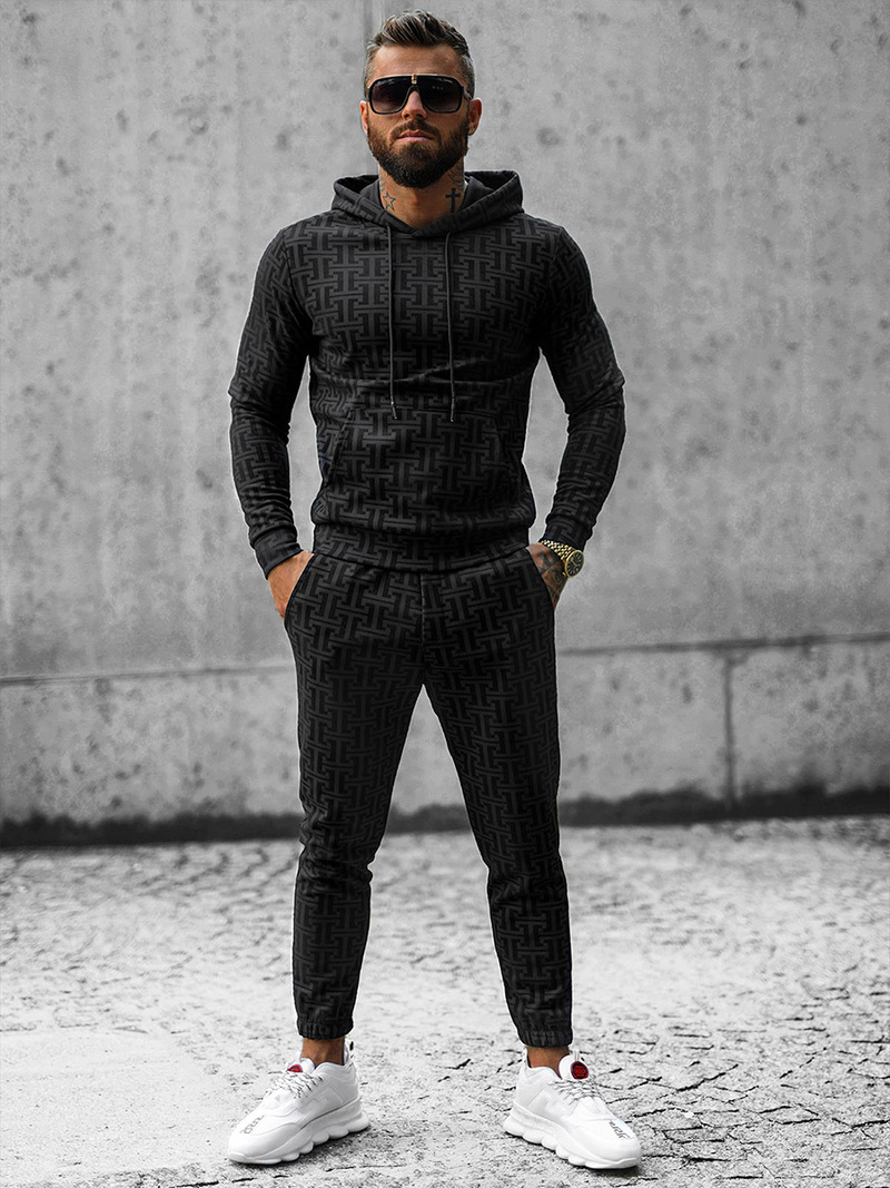 Pánska Tepláková Súprava Čierny OZONEE O/D7263/9102