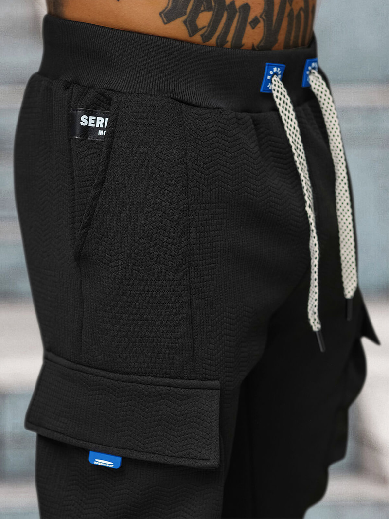 Pánske Tepláky Čierno-Modré OZONEE O/FF5026