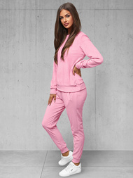 Dámska Velúrová Tepláková Súprava Prášková Ružová OZONEE O/8C1173/38Z