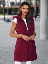 Dámska vesta bordová OZONEE JS/16M9096/06