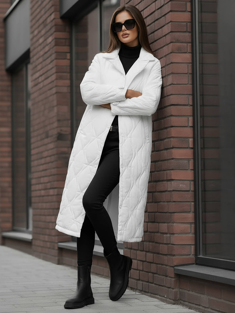 Dámska bunda biela OZONEE JS/5M3177/281Z