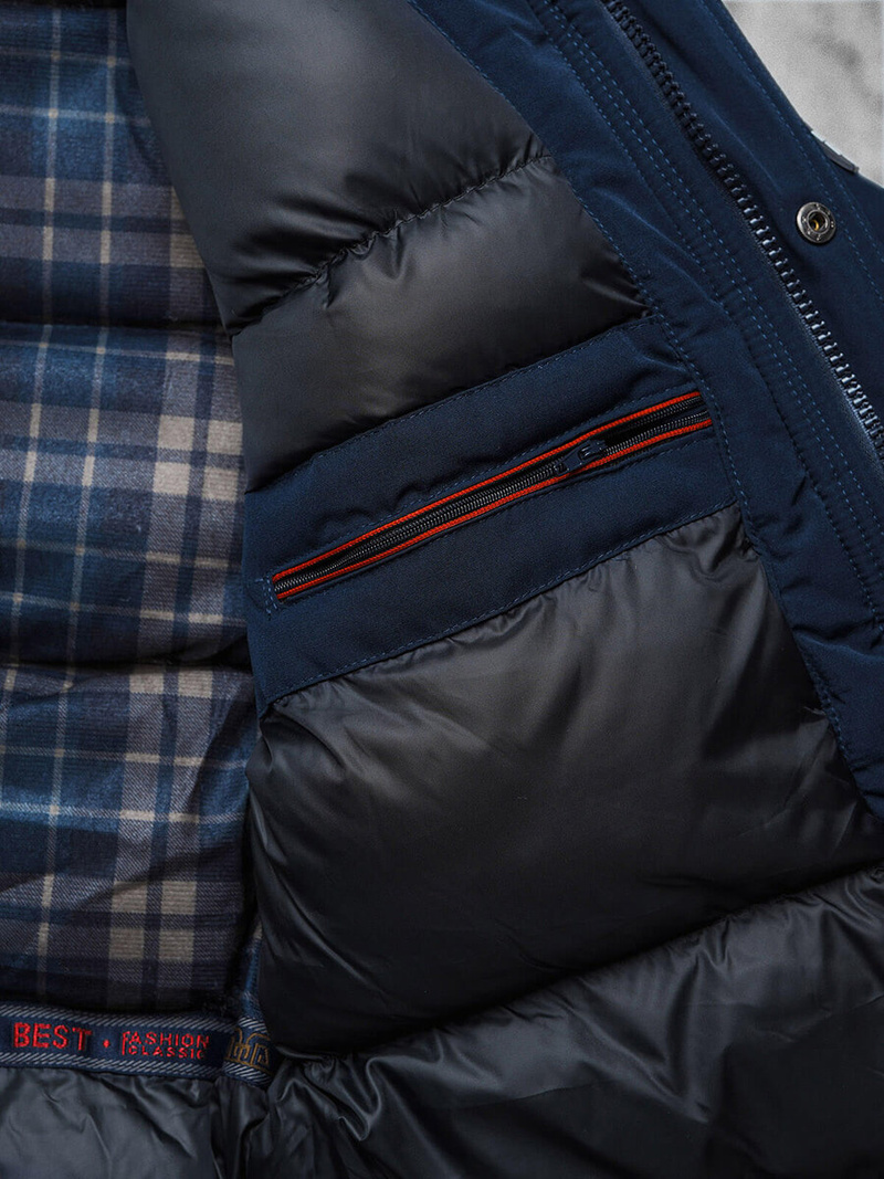 Pánska Bunda Námornícka Modrá OZONEE JS/5M718/215