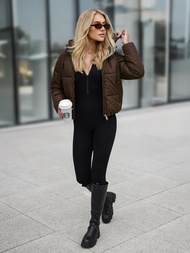 Dámska Bunda Čokoláda OZONEE JS/16M9187/158