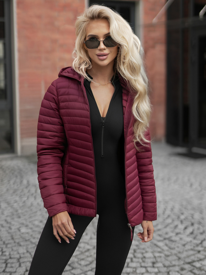 Dámska Bunda Bordová OZONEE JS/11Z8228Z