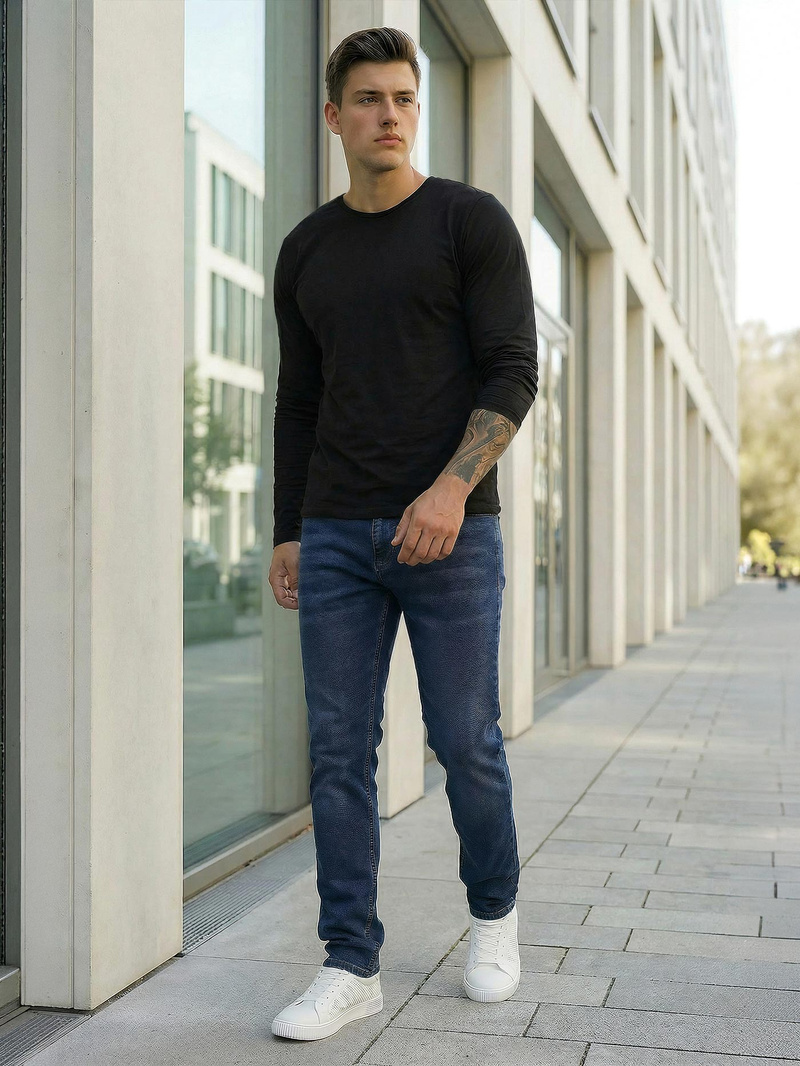 Pánske Rifle Tmavomodré OZONEE DO/4048/2Z