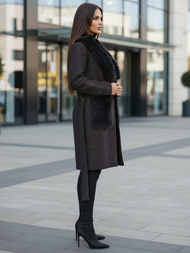 Dámsky Kabát Čierne OZONEE JS/53M5200/1Z