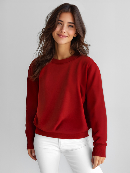 Dámska Mikina tmavo červená OZONEE JS/W01Z