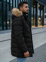 Pánska Bunda Čierna OZONEE JS/5M3122/392Z