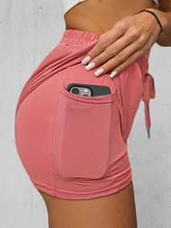 Dámske športové šortky tmavo-koralové OZONEE JS/XY24015S