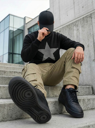 Pánska Mikina Čierna OZONEE JS/65B3920/3Z