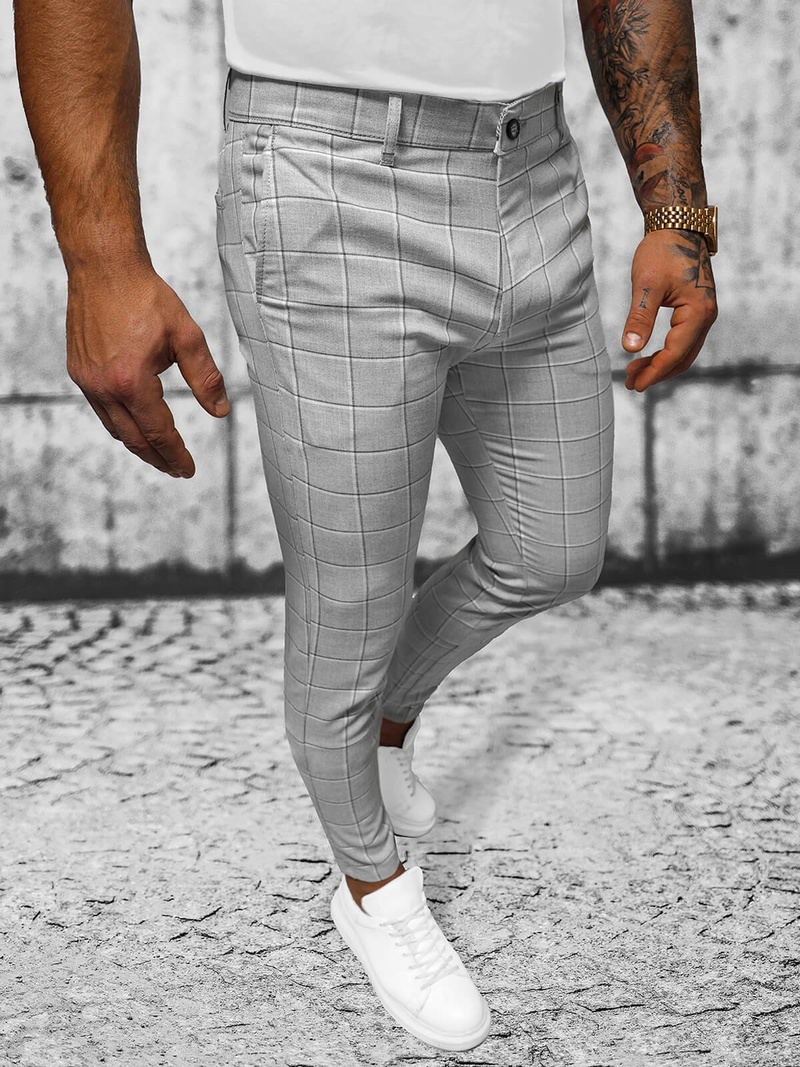 Pánske chino nohavice sivé OZONEE O/3000