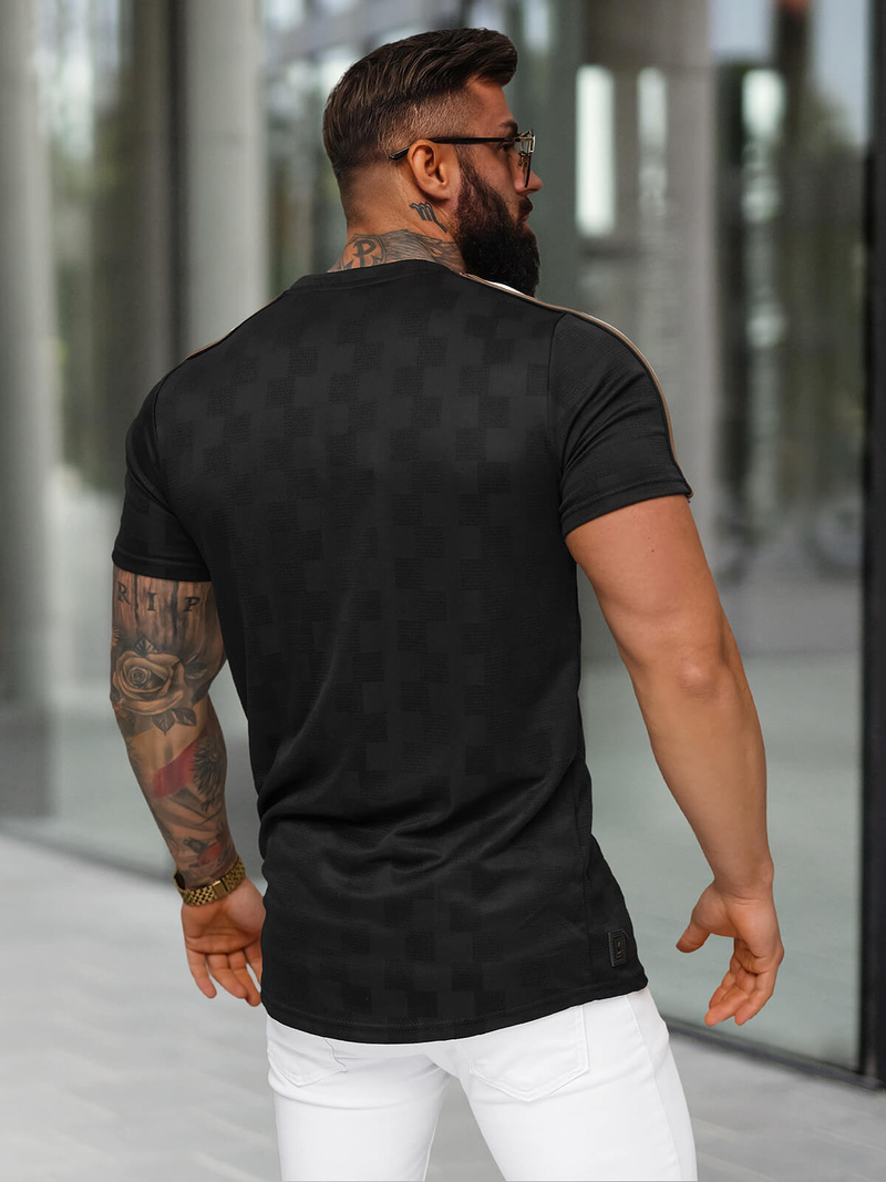 Pánske Tričko Čierne OZONEE O/QS11621