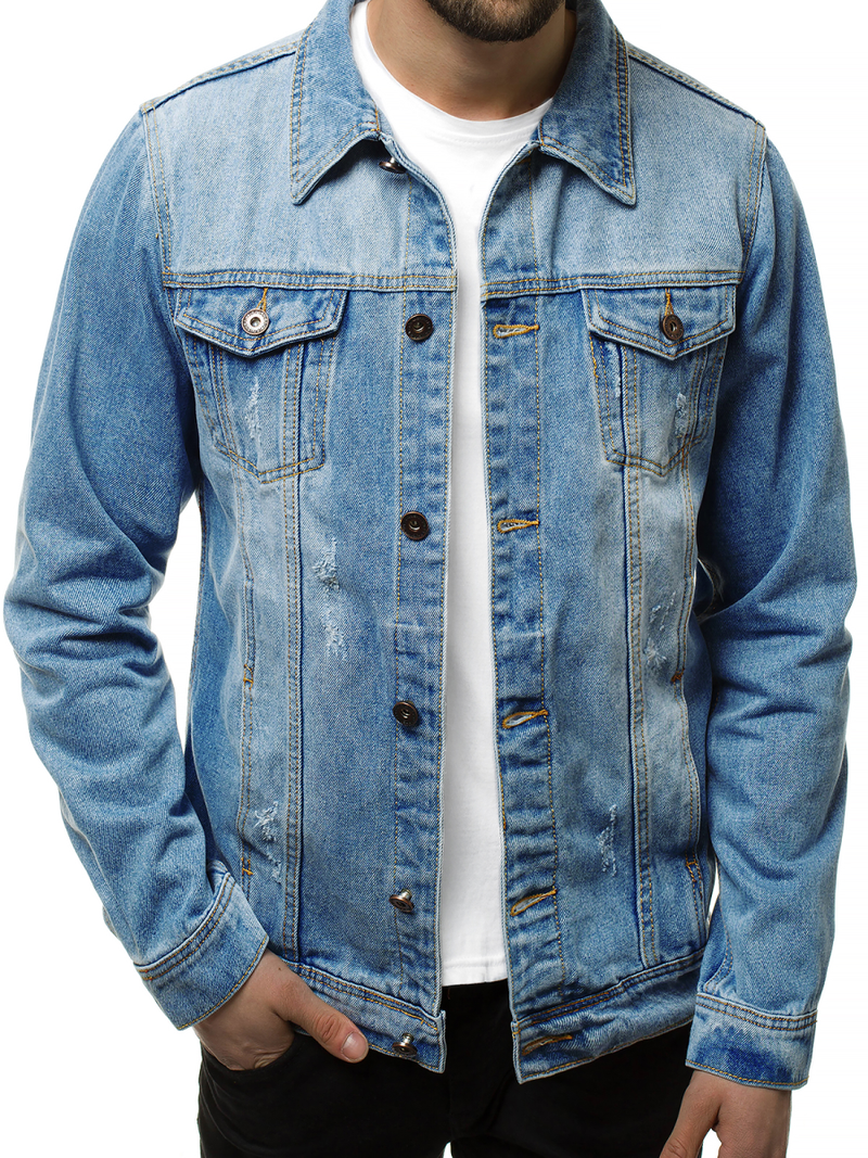 Pánska Riflová bunda Modrá OZONEE V/19276