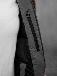 Dámska zimná Bunda Tmavo-sivá OZONEE JS/HH012/2Z