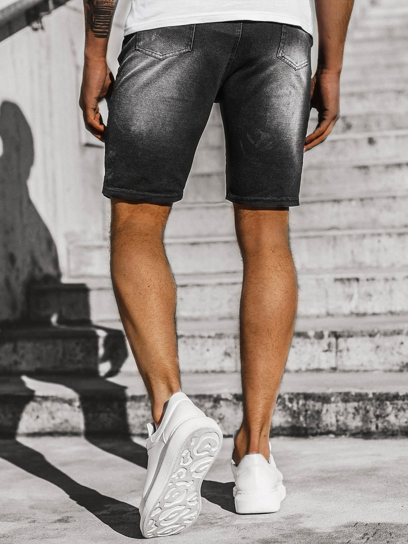 Pánske riflové kraťasy Čierne OZONEE JS/KK1072Z