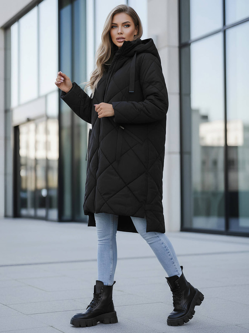 Dámska bunda čierna OZONEE JS/5M3168/392Z