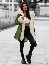 Dámska Zimná Bunda Zelená OZONEE JS/M763/136Z