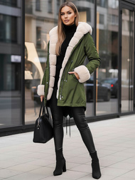 Dámska Zimná Bunda Zelená OZONEE JS/M763/136Z