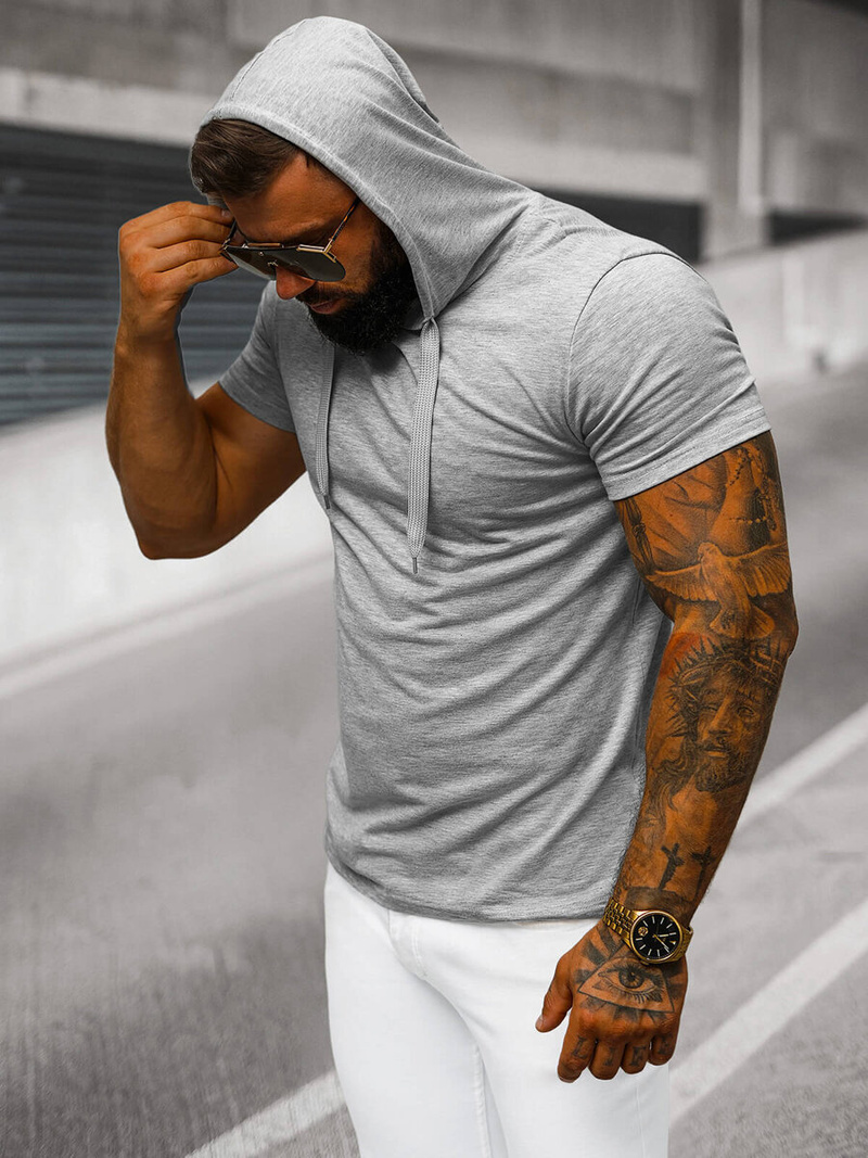 Pánske Tričko Sivý OZONEE JS/8T89/2