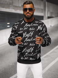 Pánska Mikina Čierna OZONEE JS/8B1189/3