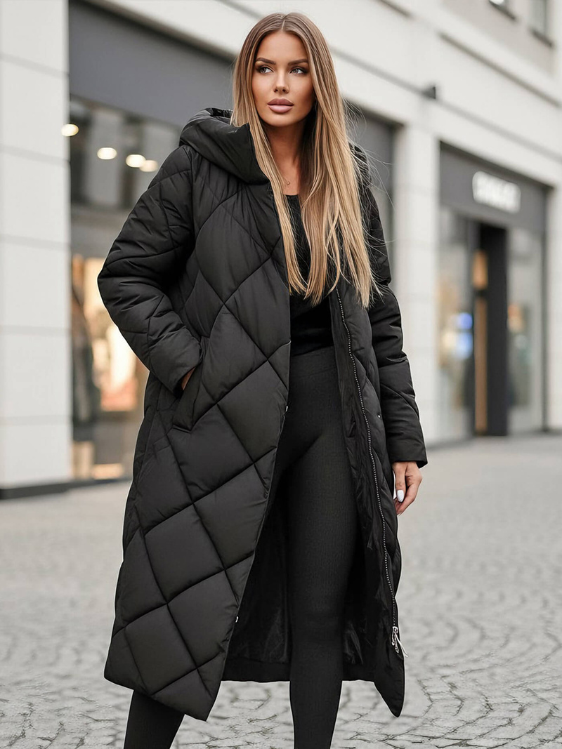 Dámska bunda čierna OZONEE JS/5M3173/392Z