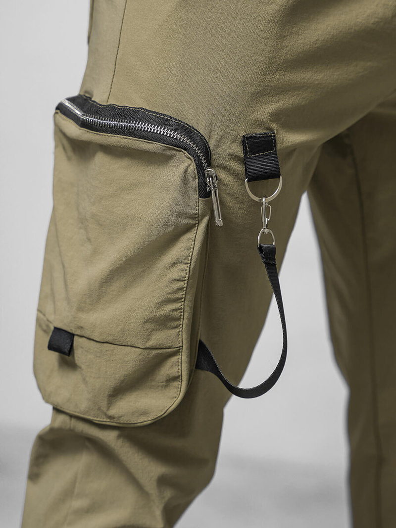 Pánske Chino Nohavice Tmavo-Béžové OZONEE O/PS5519