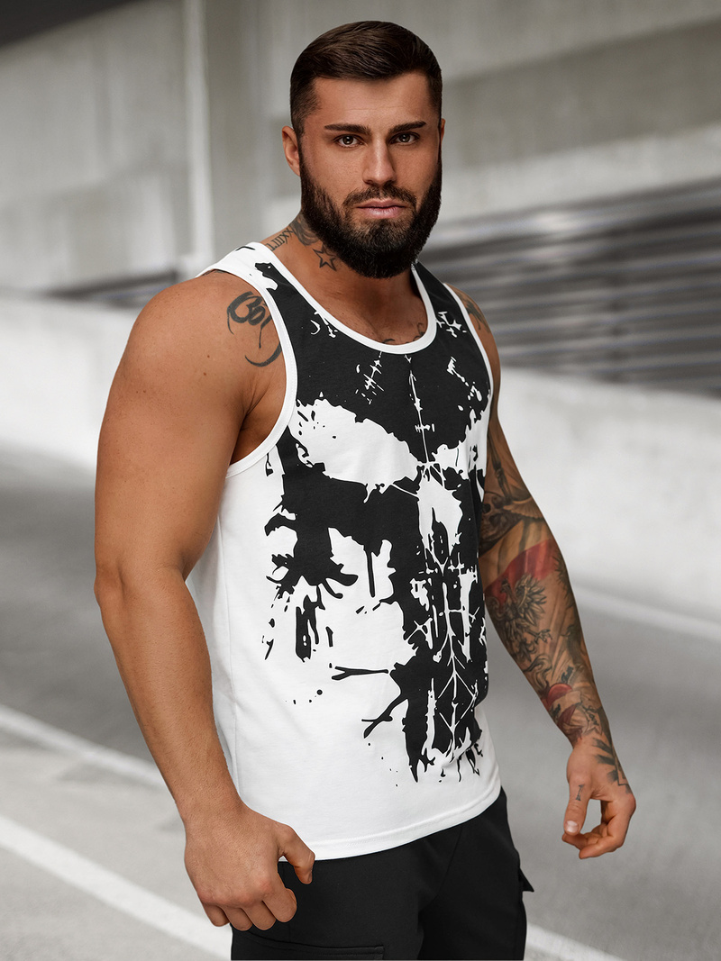 Pánske Tielko Biele OZONEE JS/8B1708/1Z