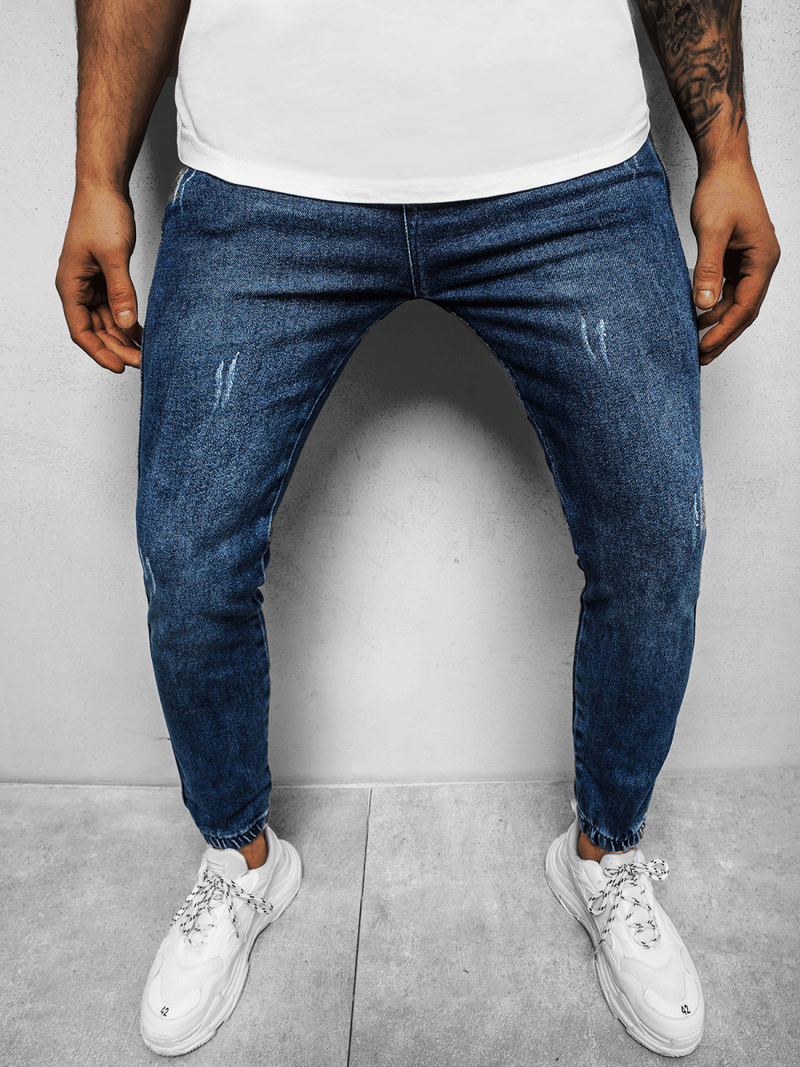 Pánske jogger rifle Tmavomodré OZONEE DJ/5672