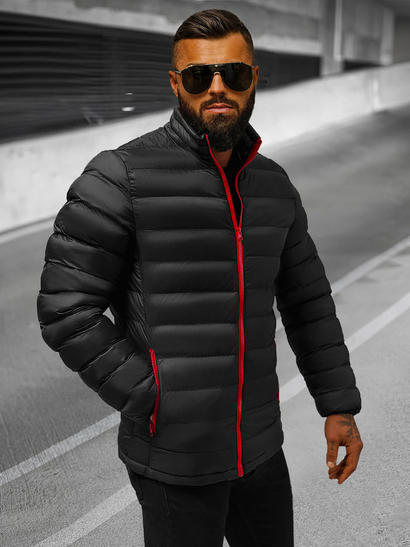 Pánska Bunda Čierna/2 OZONEE JB/JP1111