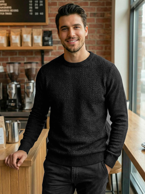 Pánsky Sveter Čierny OZONEE JS/59B3607/3