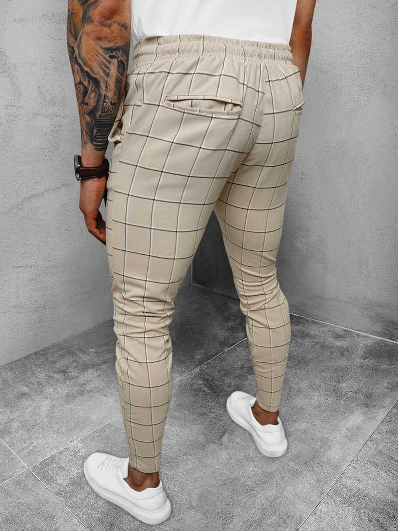 Pánske chino nohavice béžové OZONEE DJ/2278/22