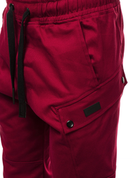 Pánske jogger nohavice Bordové OZONEE O/11103