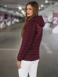 Dámska bunda bordová OZONEE JS/16M9103/01Z