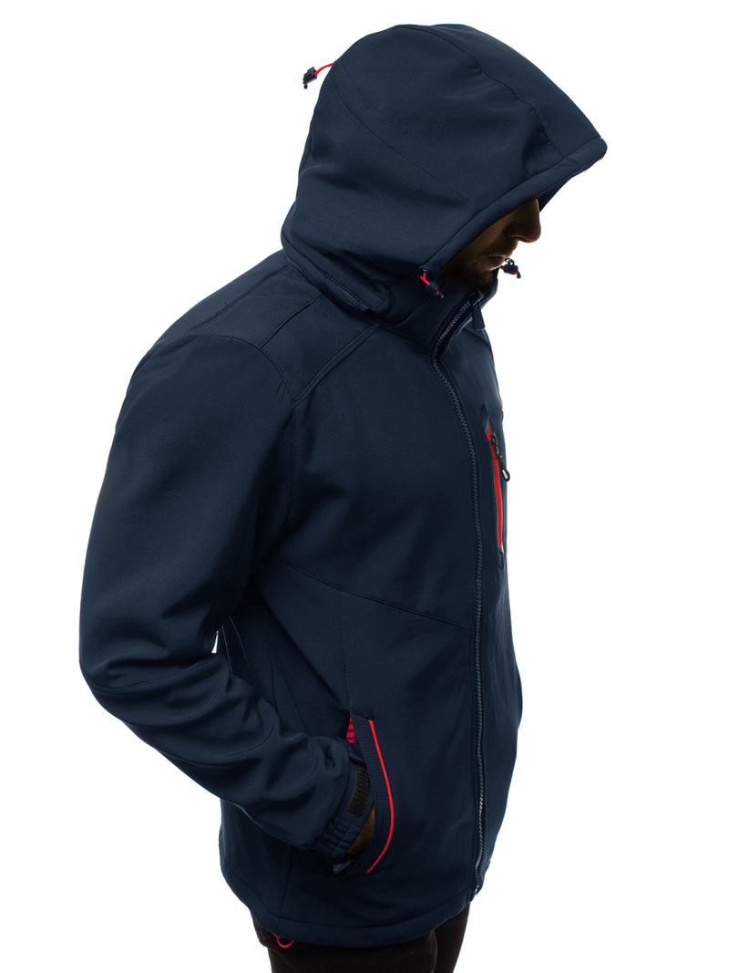 Pánska Bunda Softshell Tmavomodro-červená OZONEE GE/12259Z