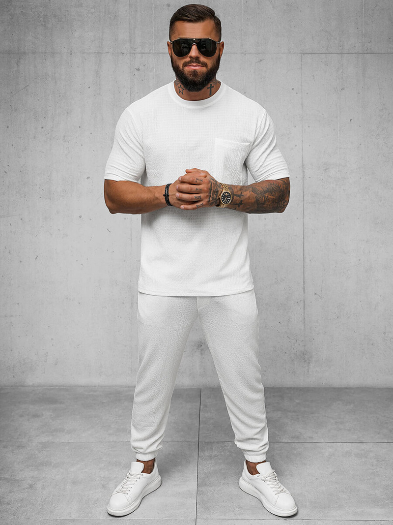 Pánske Tričko Biele OZONEE O/Y960T