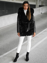 Dámska bunda čierna OZONEE JS/11Z8090Z