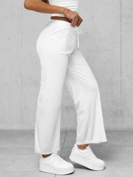 Dámske Velúrové Nohavice Biele OZONEE JS/92K519/1