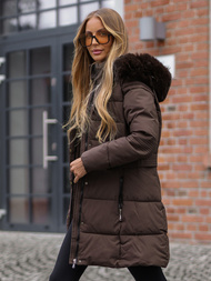 Dámska Zimná Bunda Čokoláda OZONEE JS/16M9059/158