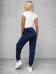 Dámske Velúrové Tepláky Námornícke Modré OZONEE JS/92K528/66