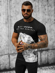 Pánske Tričko Čierne OZONEE O/T127/3Z