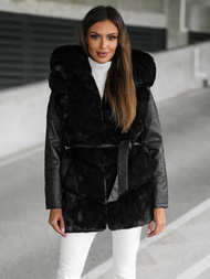 Dámska bunda čierna OZONEE JS/11Z8090Z