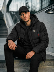 Pánska Bunda Čierna OZONEE JS/31M5081/392Z