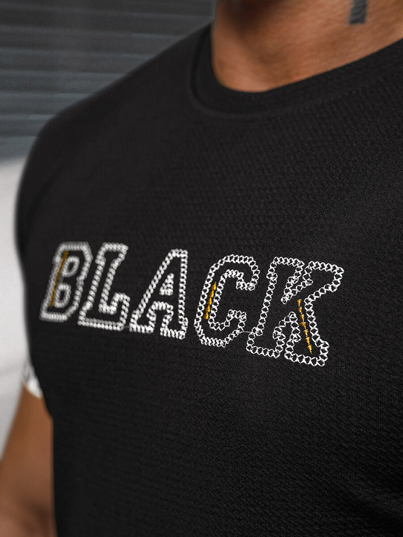 Pánske Tričko Čierne OZONEE O/T7571