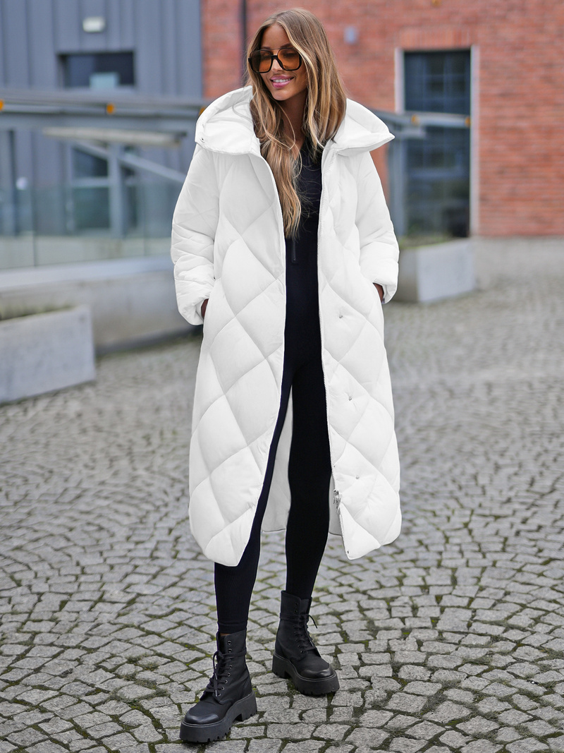 Dámska bunda biela OZONEE JS/5M3173/281Z