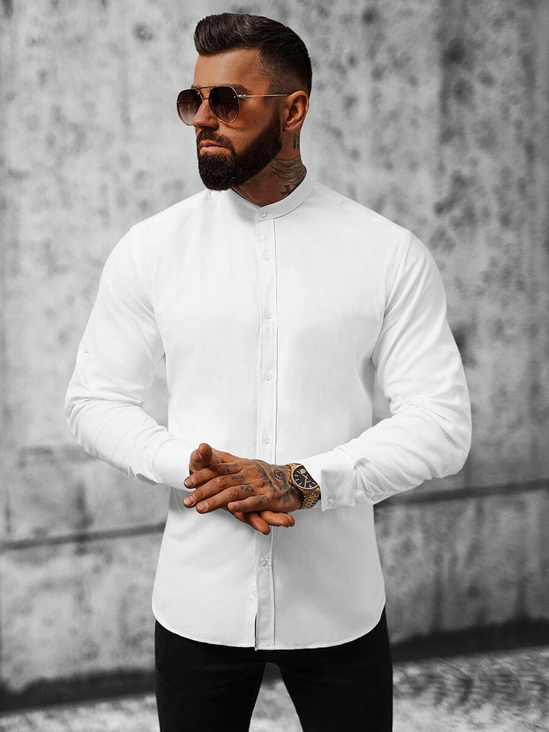 Pánska košeľa biela OZONEE O/V07